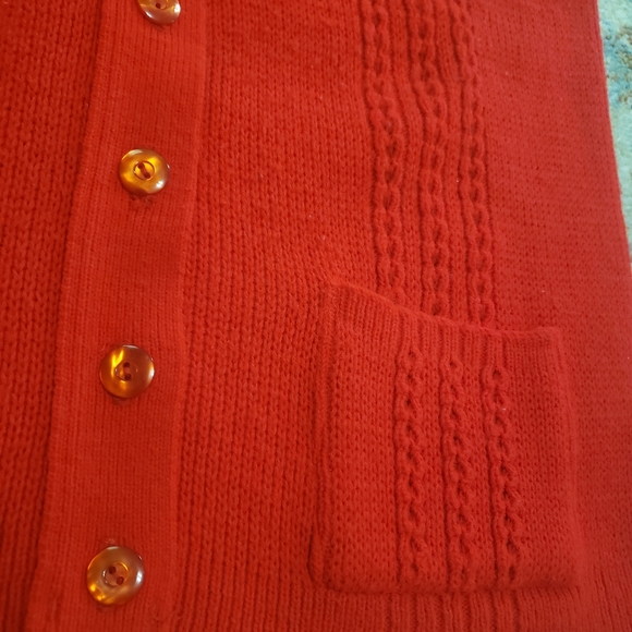 70s Vintage College Point Red Button Front Vest Size Large, estimated - Picture 7 of 11
